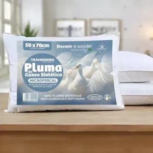 Travesseiro Pluma De Ganso Sintética 50cm x 70cm