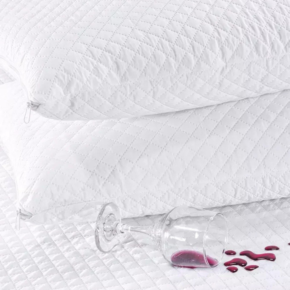 Protetor de Travesseiro Matelado Impermeável Cor:Branco