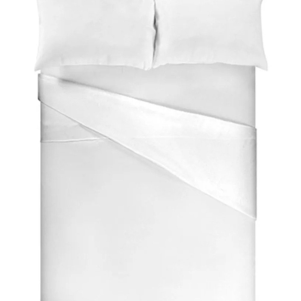Lençol Avulso com Elástico Estamparia Premium Linea Cor:Branco;Tamanho:Solteiro