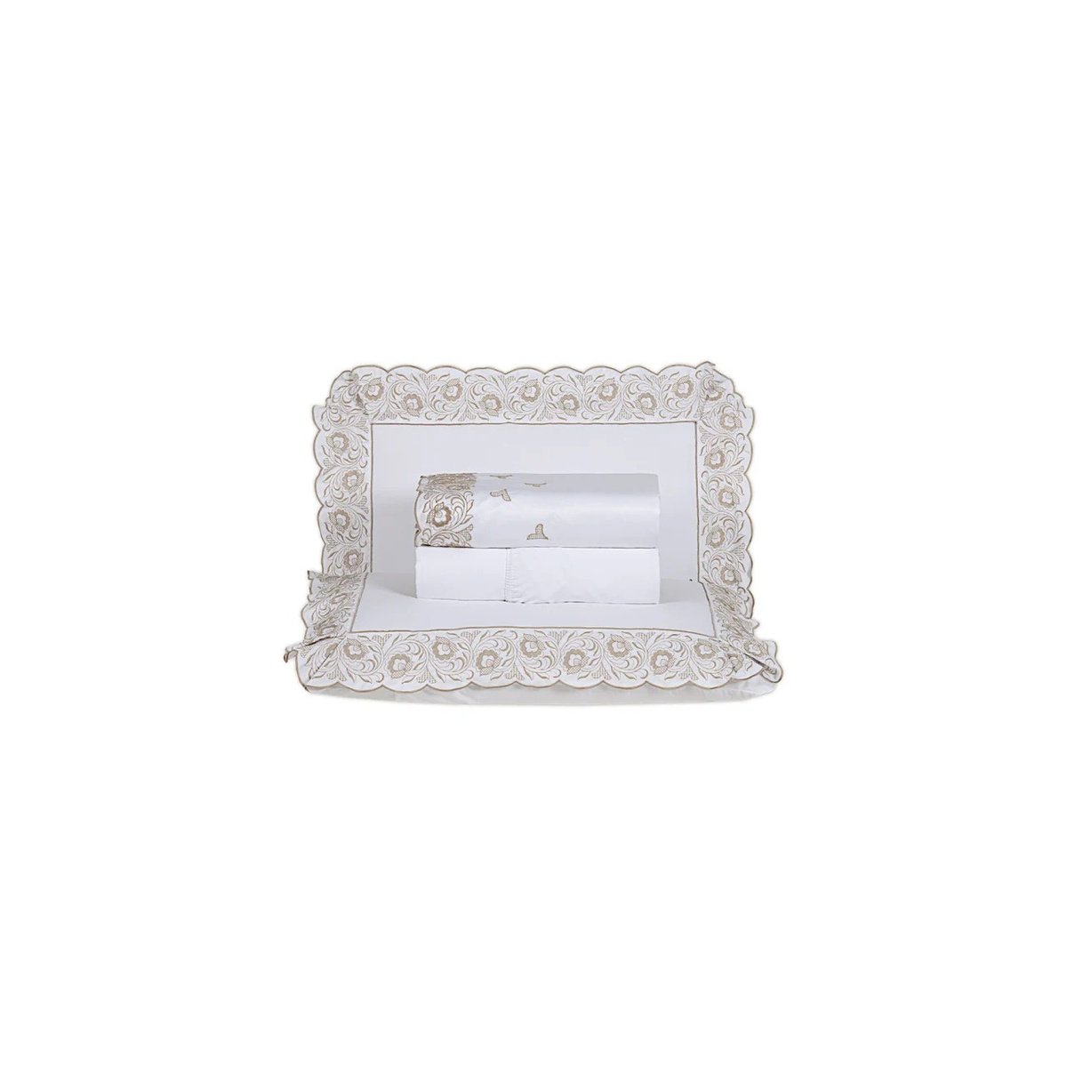 Jogo de Cama Juma Elegance Cor:Branco;Tamanho:Queen