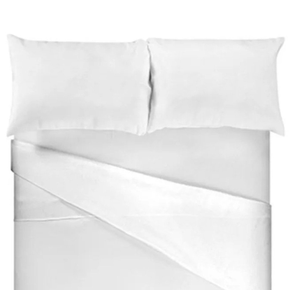 Lençol Avulso com Elástico Estamparia Premium Linea Cor:Branco;Tamanho:Solteiro